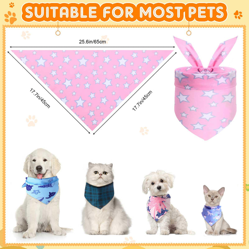 Wesiti 100 Pcs Dog Bandanas Bulk Winter Pet Bandanas Colorful Triangle Scarf Scarf Bib Kerchief Set Adjustable Dog Bibs Washable Birthday Gift for Small Medium Large Dogs Accessories - PawsPlanet Australia