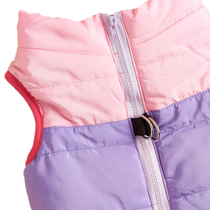 Jecikelon Small Dog Winter Coat Windproof Warm Puppy Jacket Zip Up Dog Snowproof Vest with D-Ring X-Small Y02 Rose