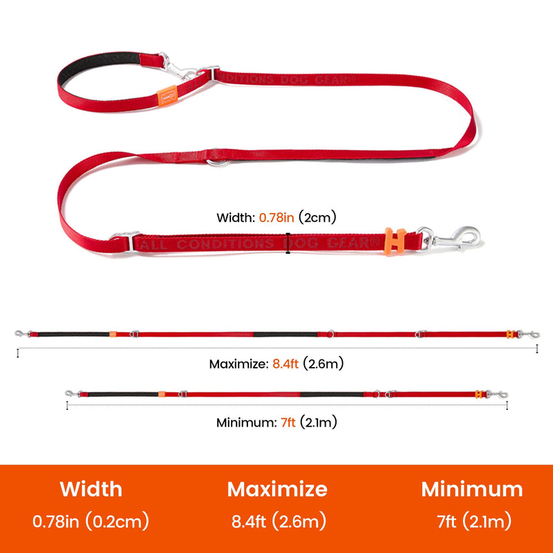HOWGO Hands Free Dog Leash with Padded Handle,Multifunctional Crossbody Waist Leash for Walking Running Jogging Training,7.5 FT Nylon Adjustable Length for All Breeds(Yellow, Ultralight) Yellow - PawsPlanet Australia