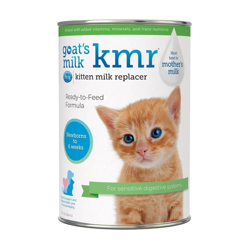 Pet-Ag Goat’s Milk KMR Kitten Milk Replacer Liquid - 11 oz - Liquid Kitten Formula with Vitamins, Minerals & Trace Nutrients for Kittens Newborn to Six Weeks Old - Easy to Digest