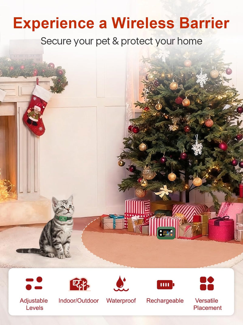 MIMOFPET Extra Outdoor Indoor Wireless Pet Barrier Transmitter for Cats Dogs, Waterproof Transmitter Only,Green
