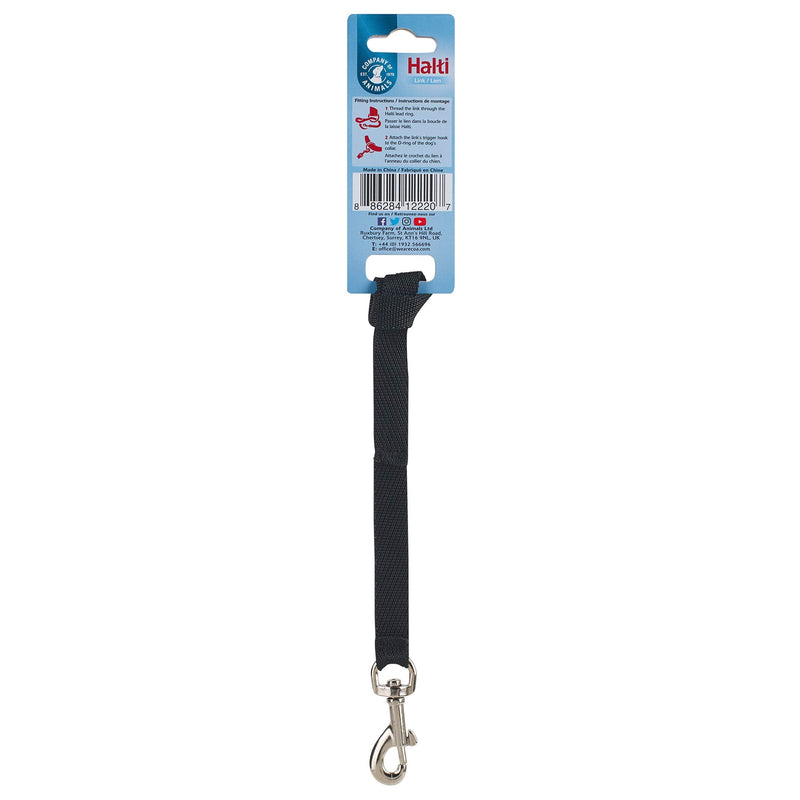 Link One Size Fits All, Suitable to use on Headcollar and Optifit Headcollar, Dog Harness to Collar Safety Link Strap, Easy to Use, Professional Training Aid for Dogs Black - PawsPlanet Australia