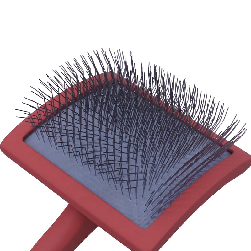 Big slicker brush for large dogs - Dog Brush for Shedding & Long Hair Cats Tool: Thick Coat Daily Care Painless Mat Remover Trusted by Pet Owners" (red) red - PawsPlanet Australia