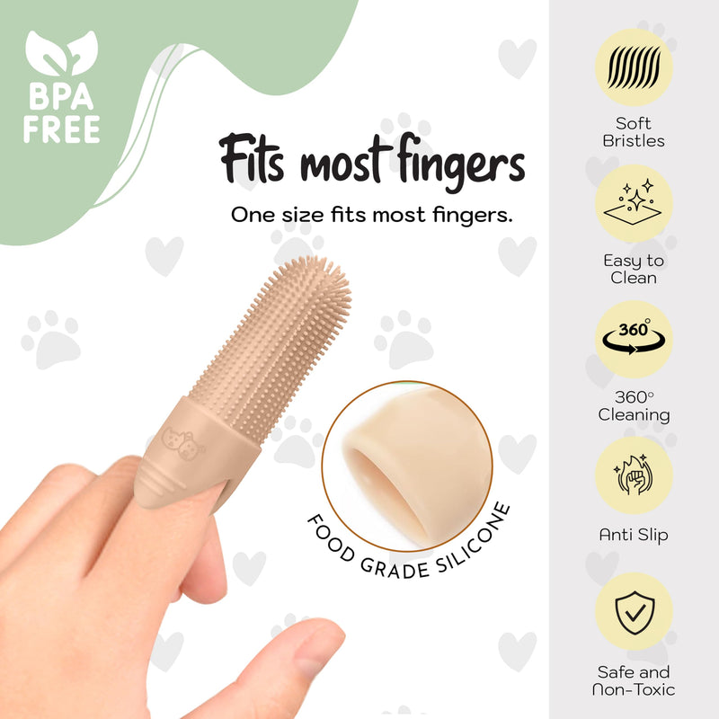DR. Z'S GOODEEZ Pet Toothbrush for Dogs and Cats. Food Grade Silicone 360° Finger Brush. USA Dentist Approved!! - PawsPlanet Australia