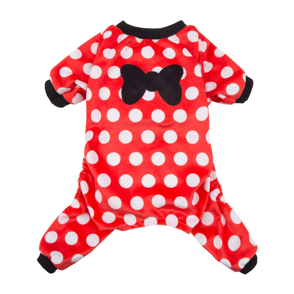 CuteBone Dog Pajamas Dots Dog Apparel Dog Jumpsuit Pet Clothes Pajamas Puppy Clothes P65L Large Polka Dots