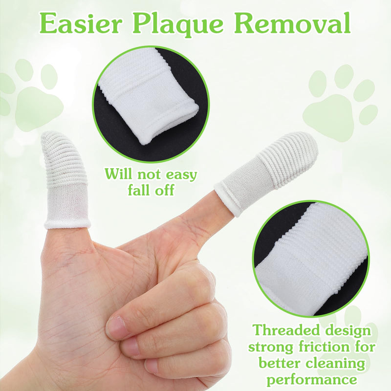 30Pcs Cat & Dog Toothbrush Finger, Soft Fabric Finger Toothbrush for Dogs Cats, Washable & Reusable Teeth Cleaning Wipes Toothbrushes Fingers Dental Wipes Care Remove Stain