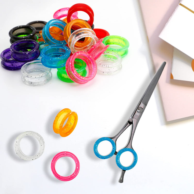 80-Piece Scissors Finger Rings Professional Dog Grooming Scissors Accessories for Dog Hair Cutting, Ergonomic Pet Shear Finger Ring Thumb Inserts Grips for Comfortable and Precise Grooming - PawsPlanet Australia