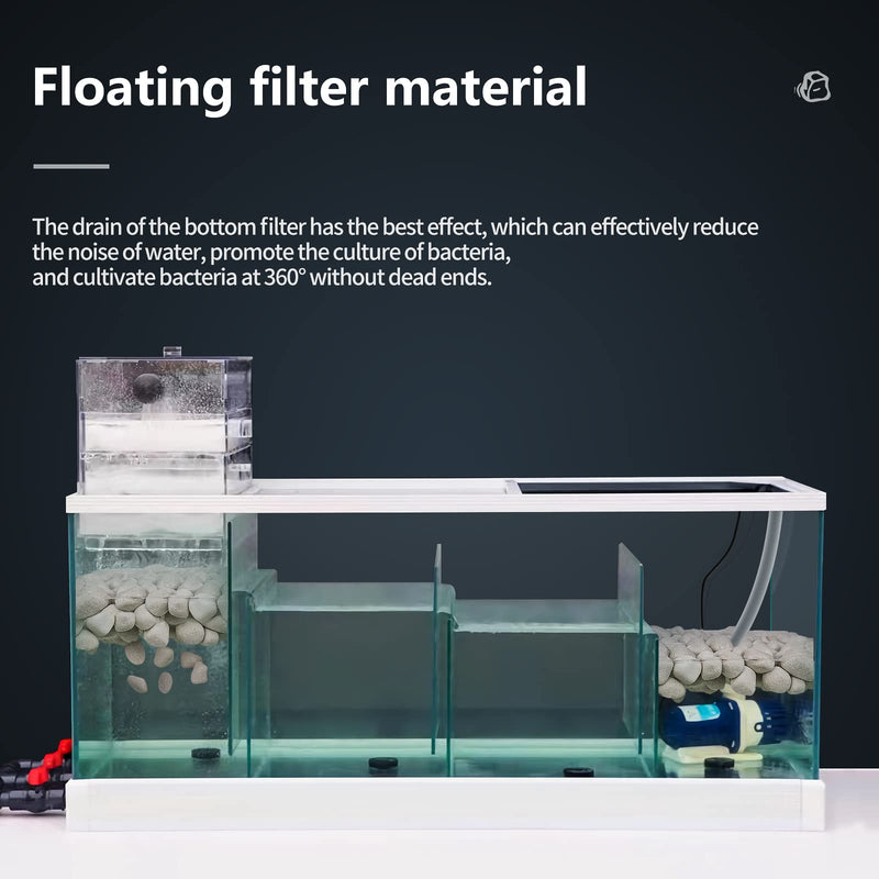 UPETTOOLS Aquarium Biological Filter Media, 1.2 Inch Floating Ceramic Bio Media with Porous Massive Surface Area for Freshwater and Saltwater Fish Tank - PawsPlanet Australia