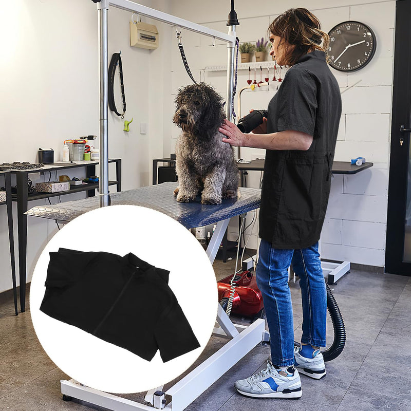 POPETPOP Dog Grooming Smock - Pet Grooming Workwear with Full Zipper Pet Grooming Smock Pet Grooming Apron Barber Smock Dog Cat Smock for Women Men Pet Salon Clo - PawsPlanet Australia
