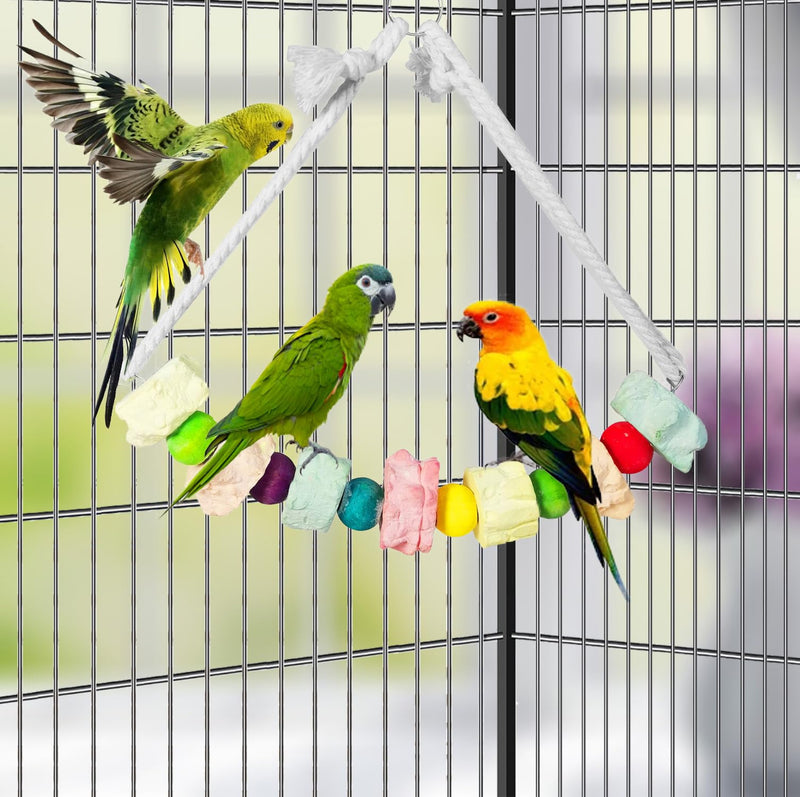 Bird Chewing Toy, Parrot Beak Grinding Stone Swing Toys,Hanging Toys, Lava Block Calcium Suggested for Parakeet,Cockatiel,Conures,Lovebirds Macaws,African Grey,Cockatoos,Amazon Parrots - PawsPlanet Australia