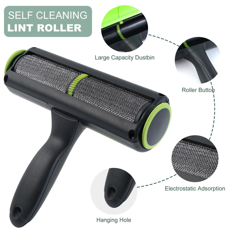 Pet Grooming Set-Pet Hair Remover Roller and Double Sided Undercoat Rake for Dogs & Cats, Lint Roller for Pet Hair, Deshedding Brush and Dematting Tool - PawsPlanet Australia
