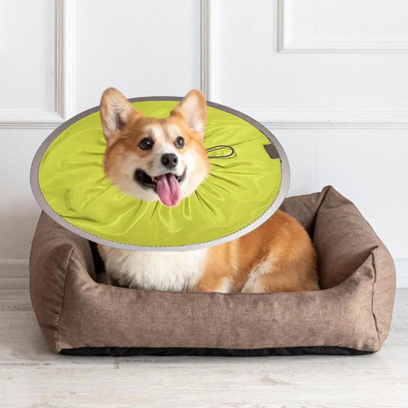 Dog cone, recovery collar for cats - soft cat cone collar - Comfortable Elizabethan pet collar, soft cat cone collar for cats, kittens and puppies, green, L