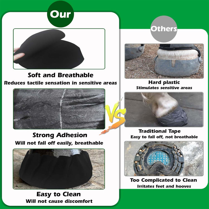 12 Pack Horse Hoof Tape Cotton Strong Sticky Horse Hoof Wraps Simple, Breathable Magic Cushion Hoof Packing for Hoof Wound Management and Laminitis Abscess Relief Additional Protection for Horse Hoove - PawsPlanet Australia