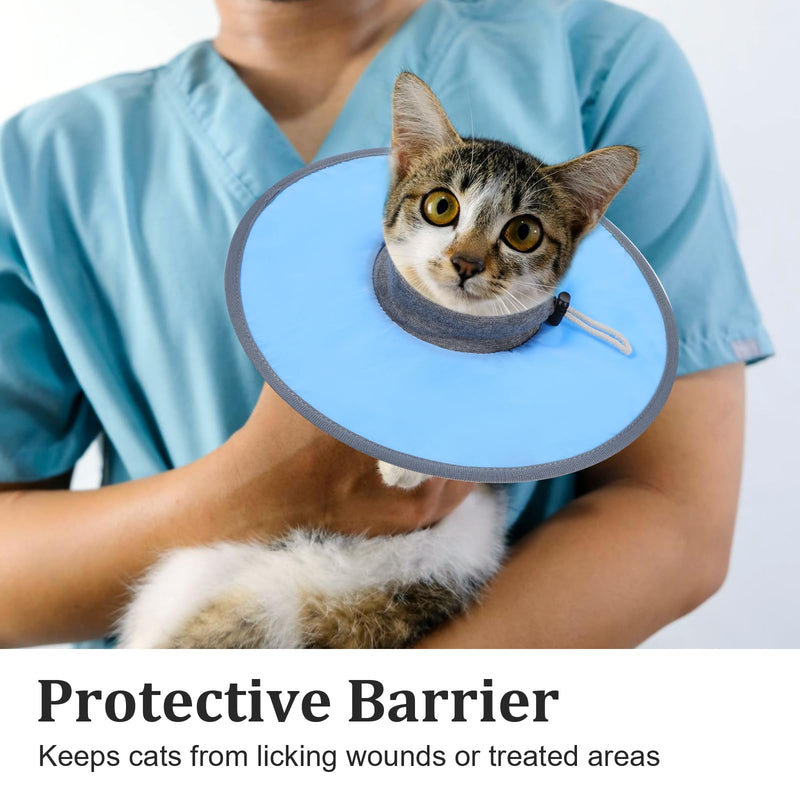 Cat Cone Collar Soft, Cat Recovery Collar to Stop Licking, Waterproof Cat Donut Collar, Adjustable Cat Collar for Cats Kittens After Surgery, Cat Surgery Collar (Light Blue) - PawsPlanet Australia