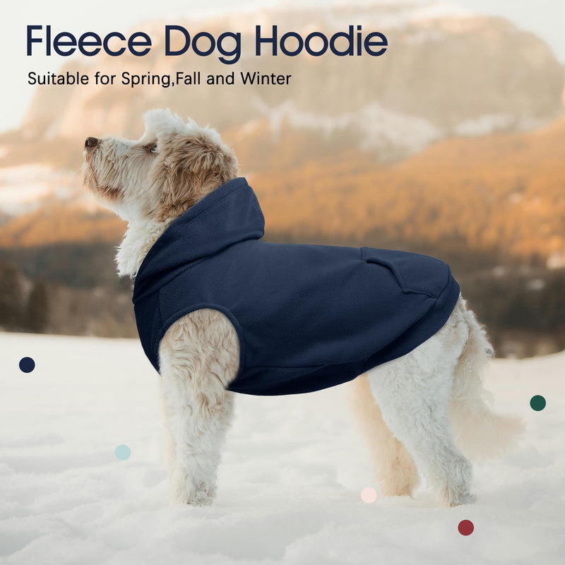 IECOii Dog Sweatshirt for Large Dogs,Hooded Fleece Dog Vest with Leash Hole,XXXL Dog Sweater Large Size Dog Winter Clothes,Large Breed Dog Sweatshirt Dog Hoodies,Labrador,Golden Retriever,Blue,3XL XXX-Large Blue - PawsPlanet Australia