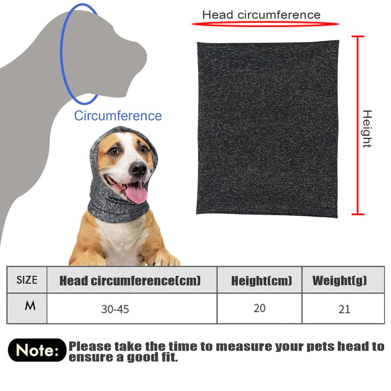 Northogo Multi-functional Pet Soft Snoods, Ear Covers & Muffs for Noise Protection, Neck & Ear Warmer for Anxiety Relief & Grooming for Dogs & Cats (Grey M)
