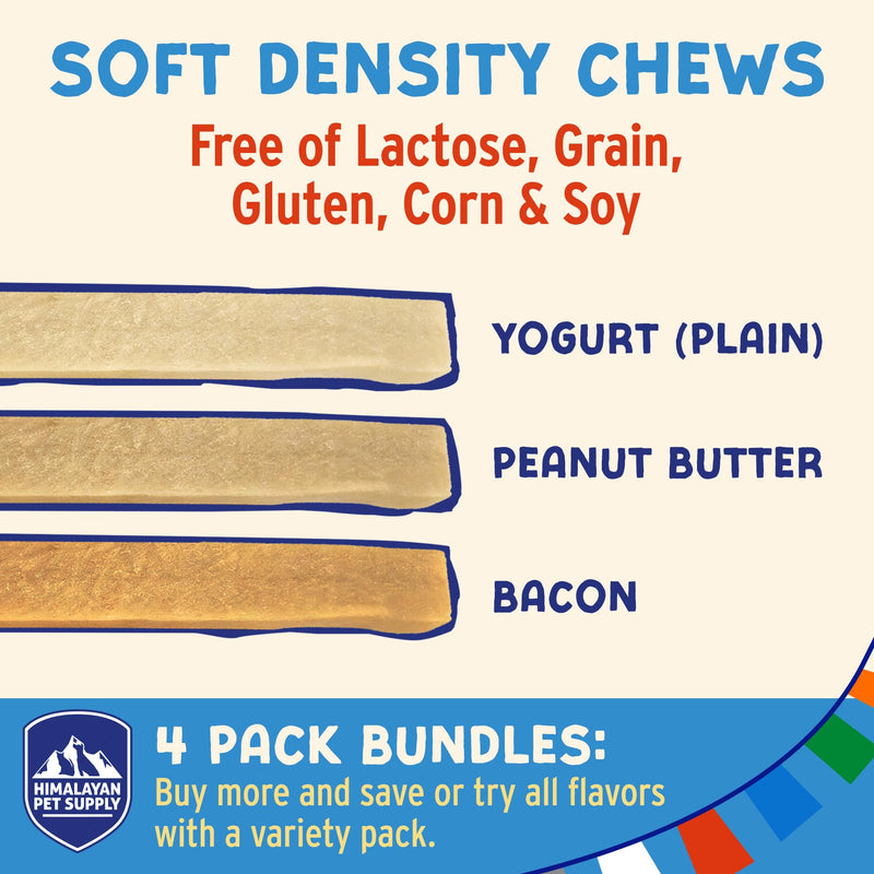 Himalayan Dog Chew Yogurt Sticks, Yogurt, Dog Treats with Prebiotics, Probiotics & Protein, Digestive Support, Lactose & Gluten Free, Natural Dog Treat for All Breeds, Made in America, 4pk 4.8 Ounce (Pack of 4) - PawsPlanet Australia