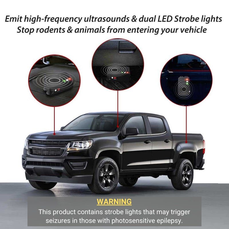 Ultrasonic Rodent Repellent Battery Operated Ultrasonic Mouse Repeller Under Hood Pest Repeller Rat Mice Deterrent with Strobe Lights for Car Engine Indoor Use 1Pack 1 - PawsPlanet Australia