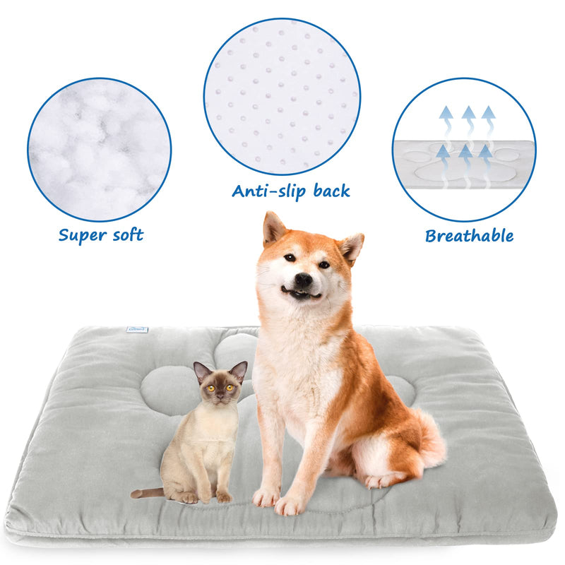 Dog Crate Pad(28"x 42"), Mats for Sleeping, Breathable Dog Crate Bed Kennel Pad,Dark Colored to Hide Stains - PawsPlanet Australia