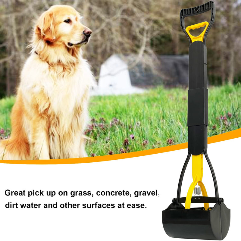 32“ Tall Pooper Scooper, Large Pooper Scooper for Dogs Heavy Duty, Dog Pooper Scooper with Long Handle & High Strength Durable Spring, Foldable Dog Poop Pick Up 32-inch - PawsPlanet Australia