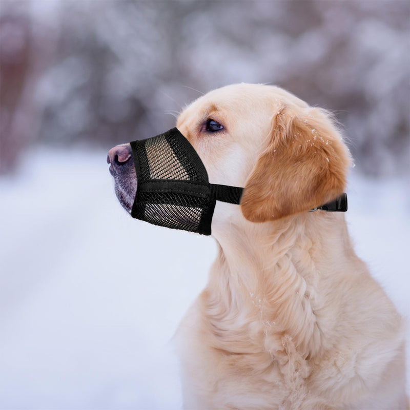 Dog Muzzle for Large Dogs - Air Mesh Muzzle for Large Sized Dog | Dog Muzzles to Prevent Biting | Adjustable Large Dog Muzzle for Scavenging Biting Licking & Chewing | No Bark Muzzle for Dogs - PawsPlanet Australia