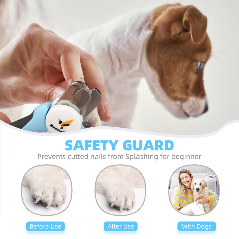 Large Dog Nail clippers with Sharp Stainless Steel Blade for Smooth Cutting, Ergonomic TPE Handle Special Baffle to Avoid Flying Nail Fragments, Hidden Nail File (Large/Medium) Large/Medium - PawsPlanet Australia