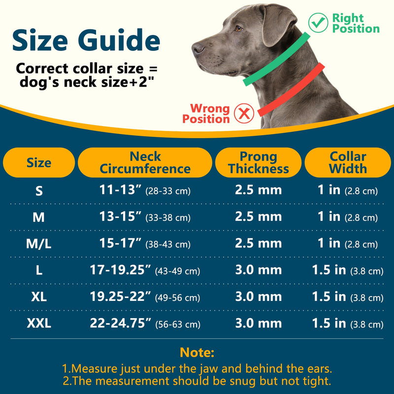 Crazy Felix No Pull Martingale Collar for Large Medium Small Dog Pitbull German Shepherd Doberman, Dog Collar Anti Pull with Buckle for Training Walking (Black, XXL-Neck 22-24.75", 1.5" Wide) Black - PawsPlanet Australia