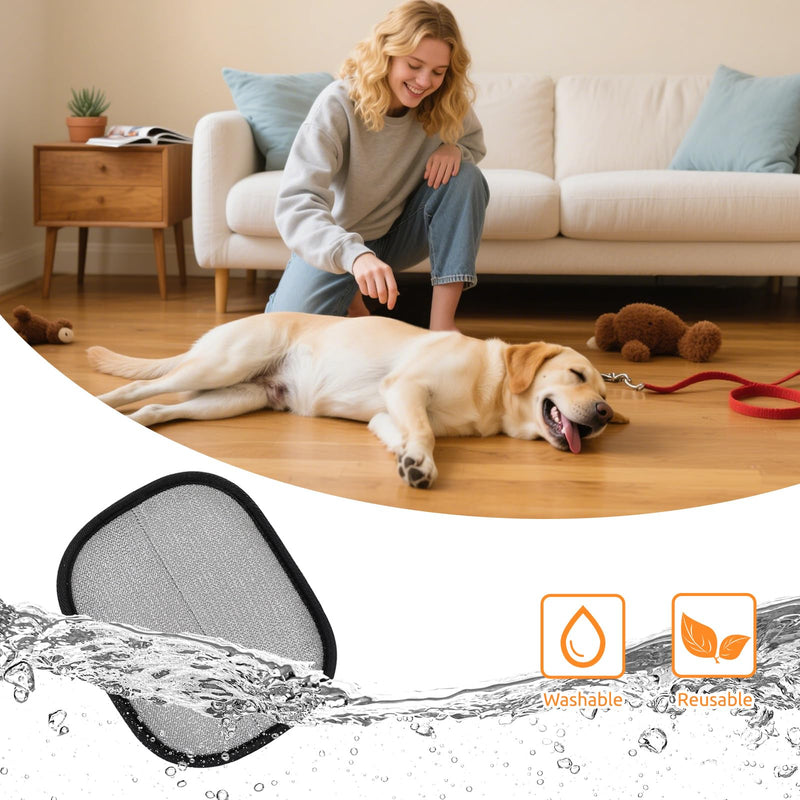 SAWMONG Pet Hair Removal Glove, 2Pcs Cat & Dog Reusable Pet Hair Remover Gloves 2025 New Upgrade, Grooming Pet Hair Remover Tool Black - PawsPlanet Australia