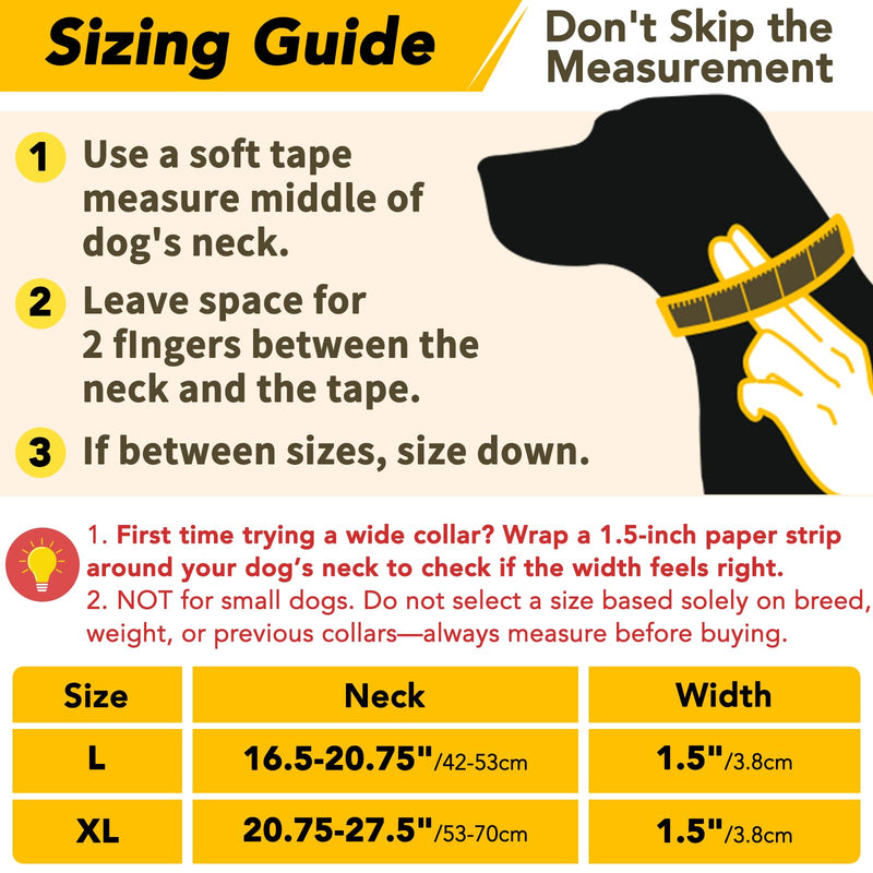 Mayerzon 1.5" Wide Reflective Martingale Collar for Large Dogs, Patented No Pull Heavy Duty Walking Training Dog Collar for Pitbulls German Shepherds, with Buckle, 2 D-Rings, Adjustable (Black, L) Black L: 16.5" - 20.75" - PawsPlanet Australia