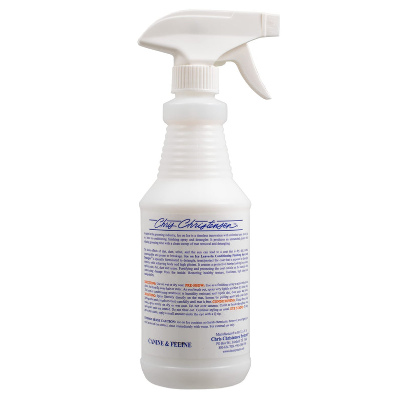 Chris Christensen Groomer's Bundle - Karben II Slicker Brush, Remove Shedding Coat, All Coat Types, Small - Ice on Ice Detangler and Finishing Spray, Ready to Use, Glide Through Coat,16 oz - PawsPlanet Australia