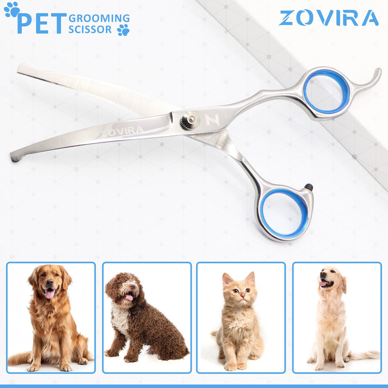 Zovira Dog Grooming Scissors 6" Stainless Steel Pet Hair Cutting Shears for Dogs & Cats (Pet Scissors Single) Pet Scissors Single - PawsPlanet Australia