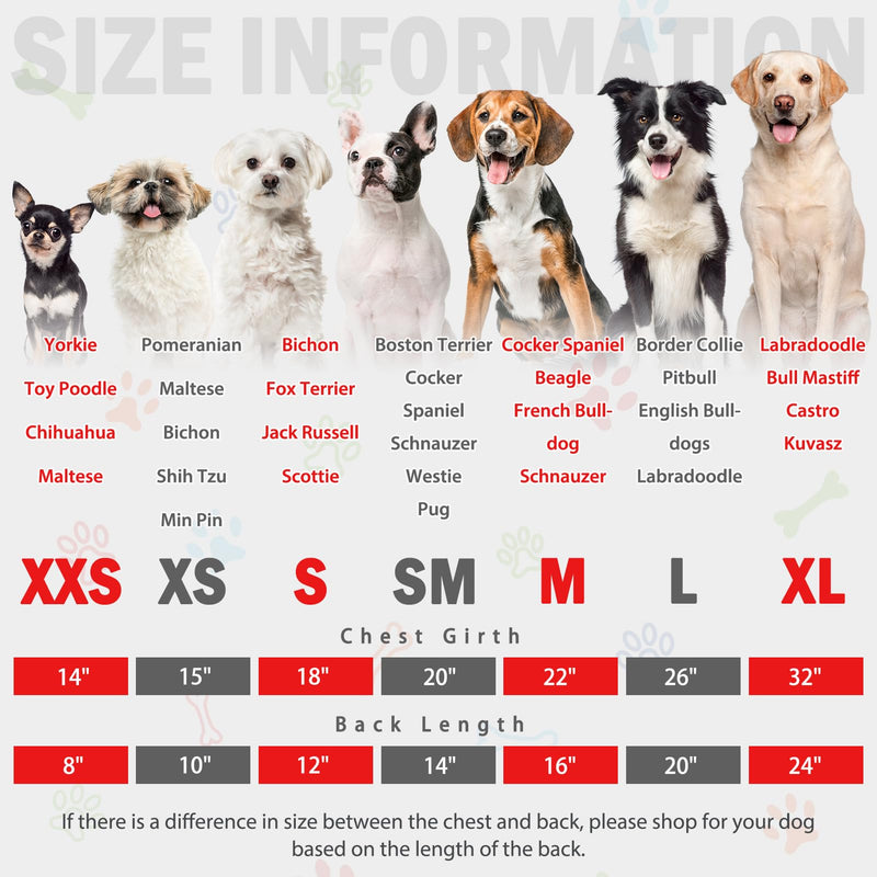 SCENEREAL Fleece Dog Pajamas for Small Medium Large Dogs, Warm Soft Puppy Jumpsuit, Adorable Bones Paw Print Pet Sweaters Clothes, Doggy Pjs Cat Coat for Boy Girl Grey(Bones & Paws) - PawsPlanet Australia