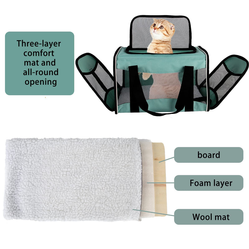 Small Animal Travel, Carrier for Hedgehog Rat Parrot Bird Guinea Pig, Lizards Carrier, Soft Sided Travel Carrier Portable Guinea Pig Up to 10 Lbs (15 * 10 * 10, Green) 15"L*10"W"*10'H - PawsPlanet Australia