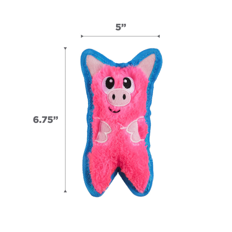 Outward Hound Durablez Tough Plush Squeaky Dog Toy, Pig, Pink, XS - PawsPlanet Australia