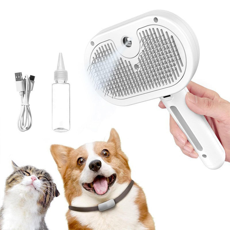 Plufura Essentials Dog Brush, Plufura Pet Brush, Skin Friendly Deshedding Grooming Tool for Dogs & Cats, Pet Hair Brush for Long & Short Hair, Reduces Shedding by 95% (White) White - PawsPlanet Australia