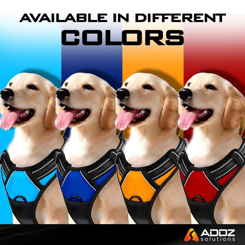 No Pull Dog Harness, Reflective, Sizes for Puppies and Large Dogs (Black, Medium) Black - PawsPlanet Australia
