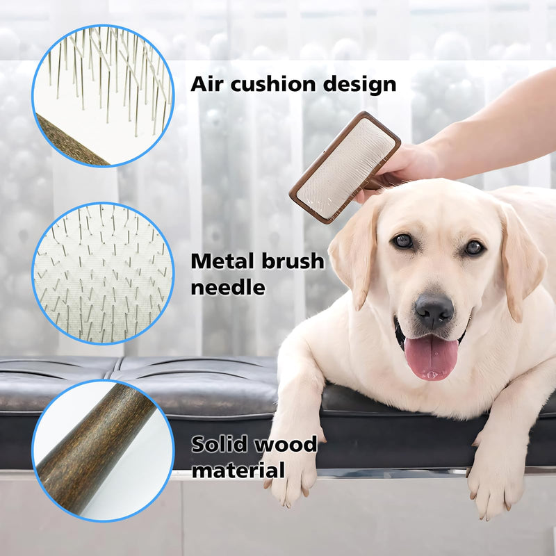 Dog Slicker Brush, Large Dog Brush, Professional Doodles Brush, for Poodles, Goldendoodles and Labradoodles, Easy to Remove Tangles, Mats and Fluff - PawsPlanet Australia