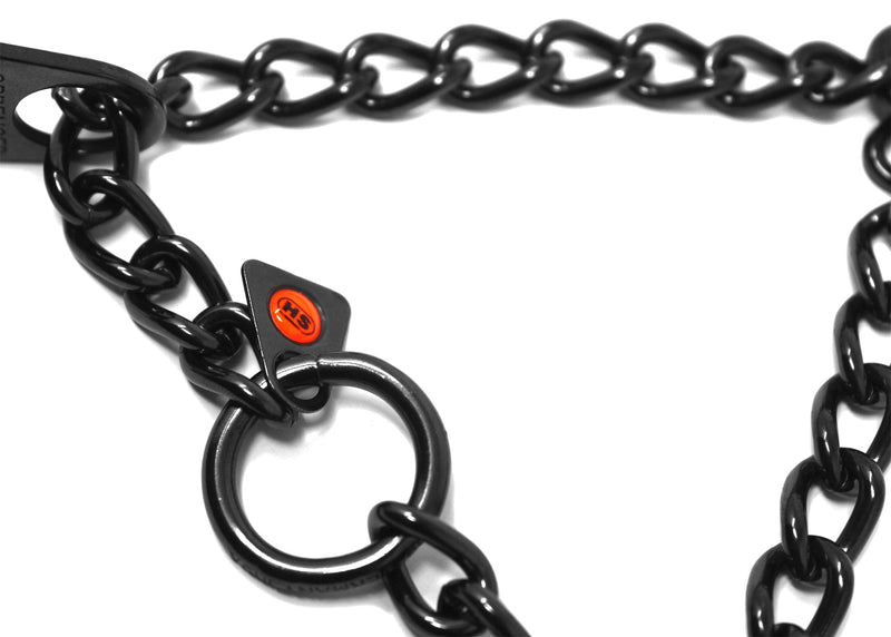Herm Sprenger Black Stainless Steel Prong Dog Anti Pull Training Collar with Swivel Ultra-Plus Pet Pinch No-Pull Collar, Made in Germany 3.2mm x 23in - PawsPlanet Australia