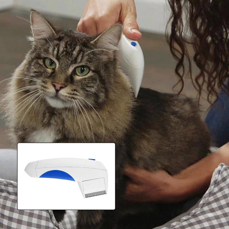 TEAFIRST Electric Flea Zapper Lice Remover Hair Comb Brush Pet Dog Cat Safe Cleaning Tool - PawsPlanet Australia