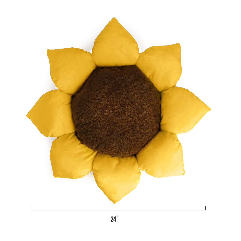 TONBO Soft Plush Small Cute and Cozy Nature Dog Cat Bed, Washer and Dryer Friendly (Sunflower) Sunflower - PawsPlanet Australia