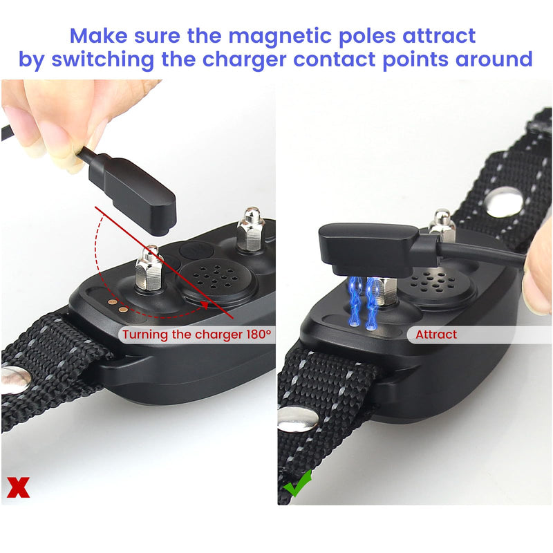 2-Pack Charger Replacement Only for FAFAFROG Dog Bark Collar, Magnetic Charging Cable, Black - PawsPlanet Australia