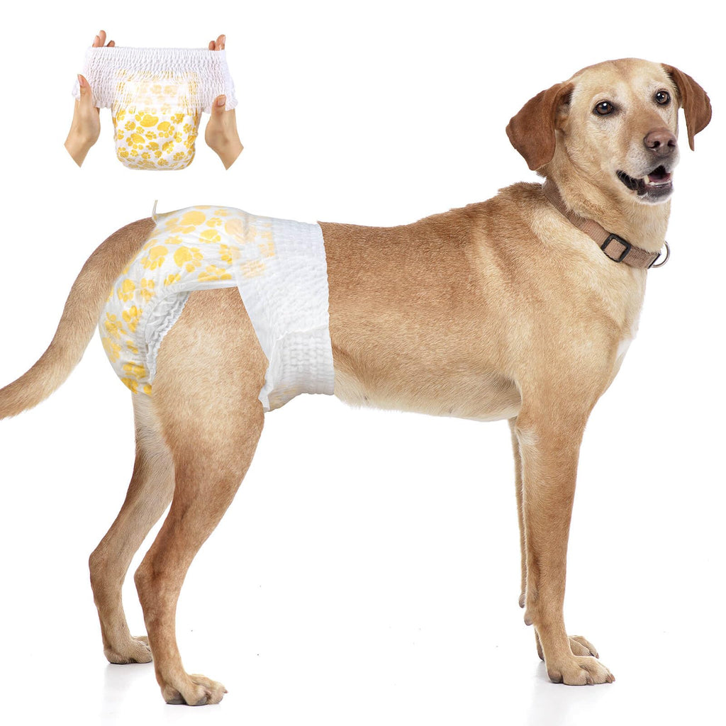 Dono Dog&Cat Diapers Female with Stretchy Waist-20Pcs, Disposable Full Wrap Female Puppy Dog in Heat Period Diapers, 360° Leak-Proof Super Absorbent Doggie Puppy Diapers for Small Medium Large Dogs L-20 Count