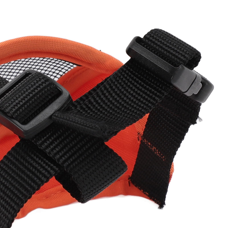 Soft Short Snout Dog Muzzle, Breathable Mesh Design Easy to Wear Strong Flat Face Bulldog Muzzle for Biting Chewing Licking (Orange S) (M #12) M #12