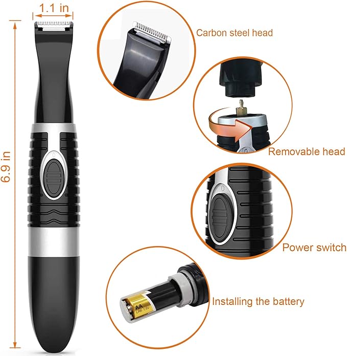 Ceenwes Dog Clippers Precision Blade for Efficient Trimming Waterproof Cordless Pet Trimmer Low Noise Dog Grooming Clippers for Trimming The Hair Around Paws, Eyes, Ears, Face, Rump