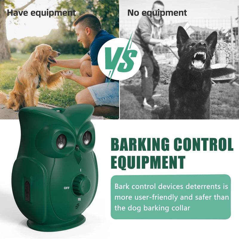 QHZ Rechargeable Ultrasonic Bark Box Dogs Barking Deterrent Devices with 3 Modes Up to 50 Ft, Dog Bark Deterrent Devices for Own or Neighbors Dog Ultrasonic Dog Training Device - PawsPlanet Australia