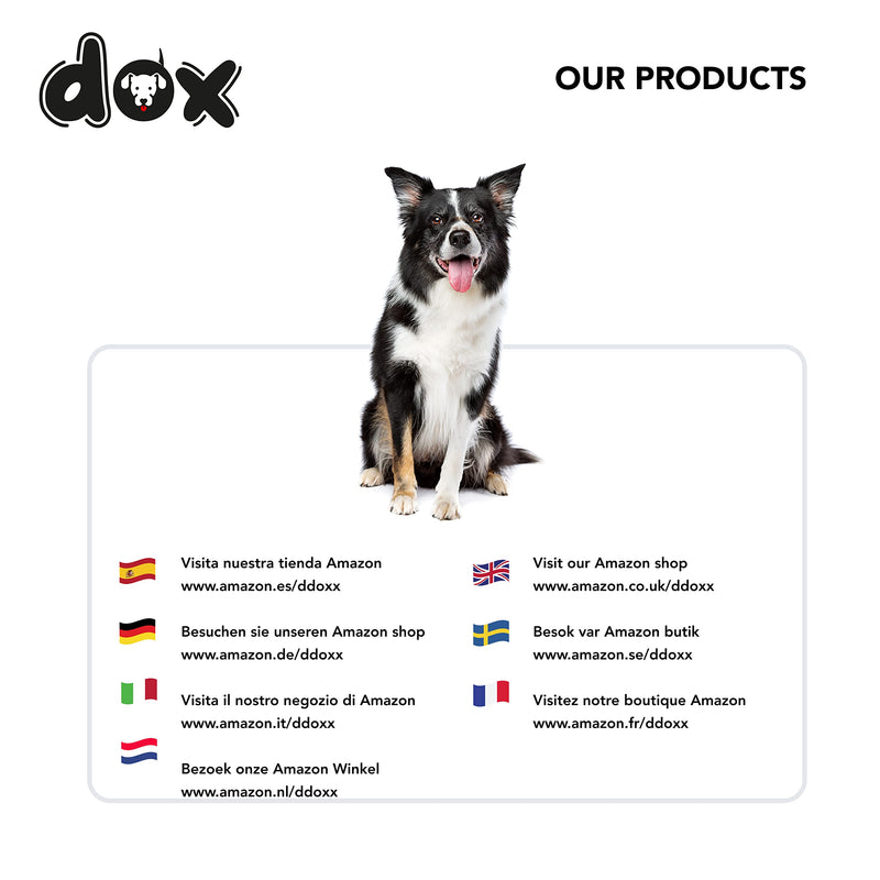 DDOXX Nylon Dog Leash - 6.6 Ft, 3-Way Adjustable Dog Leash - Medium (Red) Red M - 0.8 x 78.7 in - PawsPlanet Australia