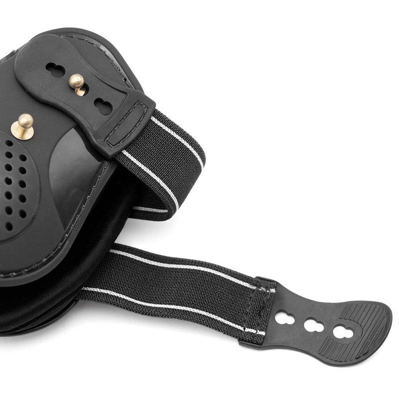 Jeffers Uniquely English Fetlock Boots for Horses, Pair - Breathable Neoprene Horse Leg Protection for Equine Ankles & Lower Leg Support for High Impact Activity & Daily Use - Medium Black