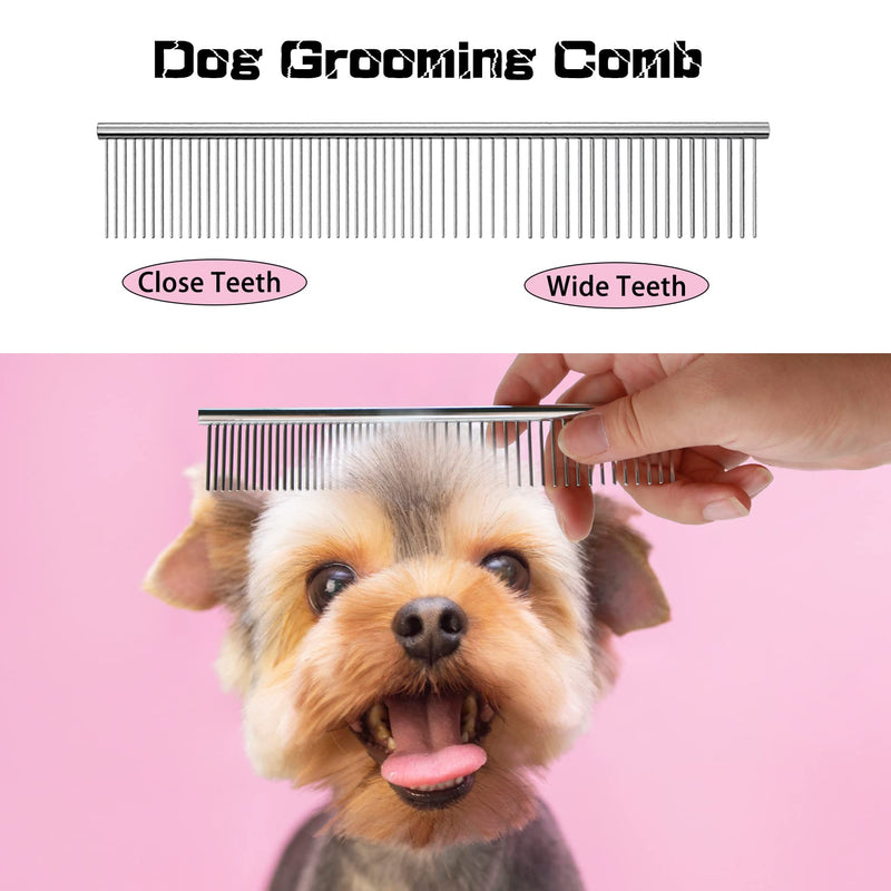 Dog Grooming Scissors for Dogs with Safety Round Tips, 5 in 1 Dog Scissors for Grooming, Curved Dog Grooming Scissors,Professional Pet Grooming Shears Set for Dogs and Cats 5 in 1 Blue - PawsPlanet Australia