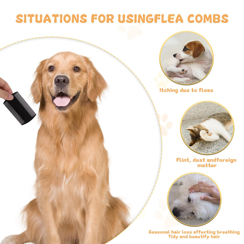 90 Pcs Double Side Tooth Pet Flea Comb Bulk for Cats Dogs Lice and Tick Comb for Small Cats Dogs Kitten Indoor(6 COLORS) - PawsPlanet Australia