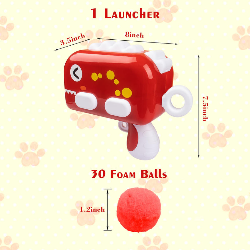 Cat Toys Interactive for Indoor Cats Kitty Toys Cat Toys for Indoor Cats Cat Ball Toy Pom Pom Balls Plush Ball Launcher for Cats Puff Balls Cat Enrichment Toys 30 Plus Balls - PawsPlanet Australia